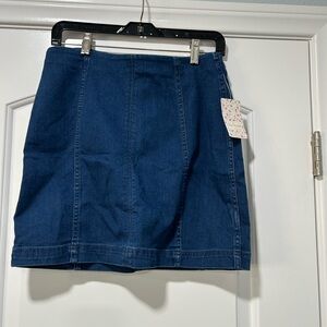 Free People Nautilus Blue Skirt NWT